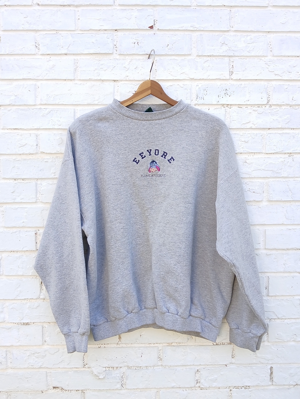 Vintage 90s Eeyore Crewneck Sweatshirt Gloomy, But Hopeful